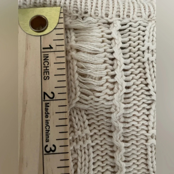 Talbots Cable Knit Women’s Zip up Sweater Jacket. Cream Sz Medium 100% Cotton - Picture 7 of 8
